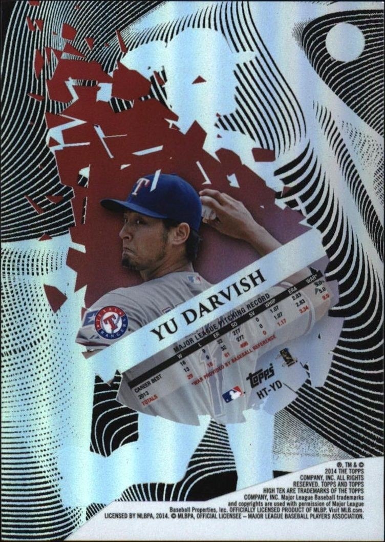2014 Topps High Tek Yu Darvish #HT-YD baseball trading card back