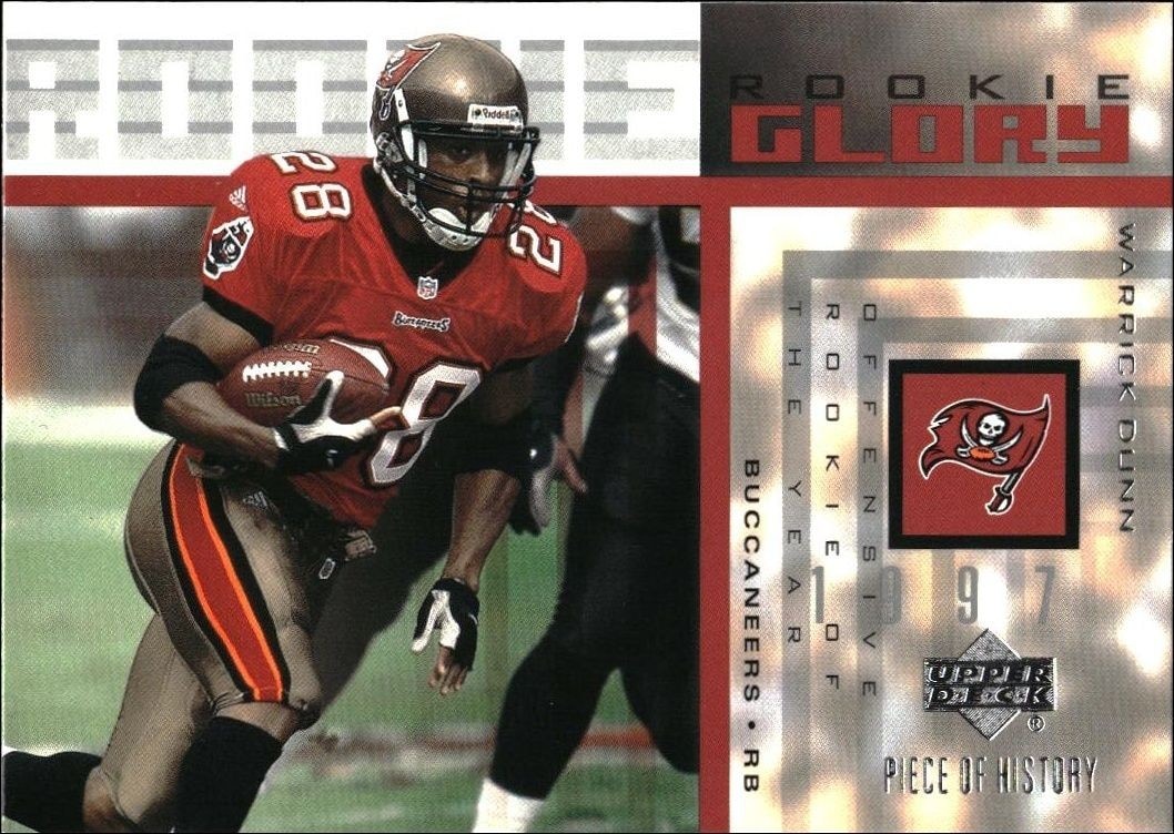 2002 Upper-Deck Piece of History Warrick Dunn #RG-12 trading card