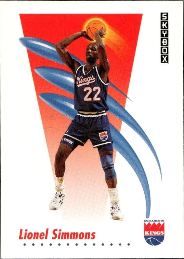 1991-92 Skybox Lionel Simmons #250 trading card