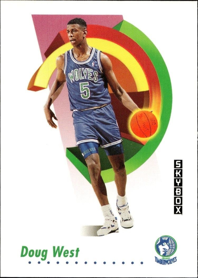 1991-92 Skybox Doug West #176 trading card