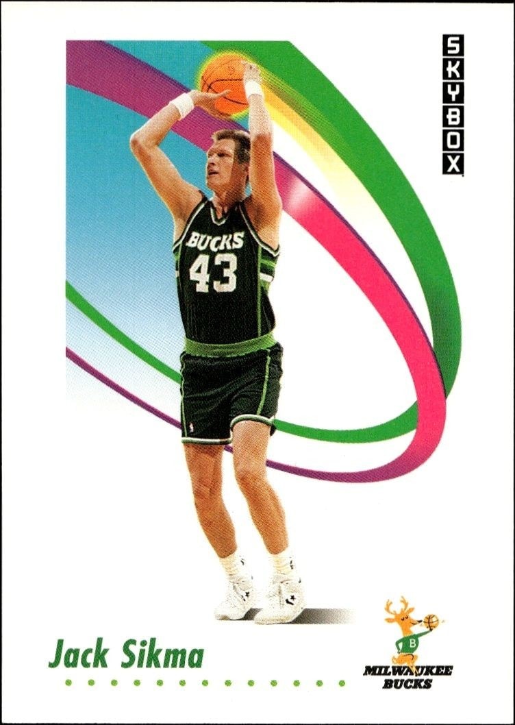 1991-92 Skybox Jack Sikma #165 basketball trading card front