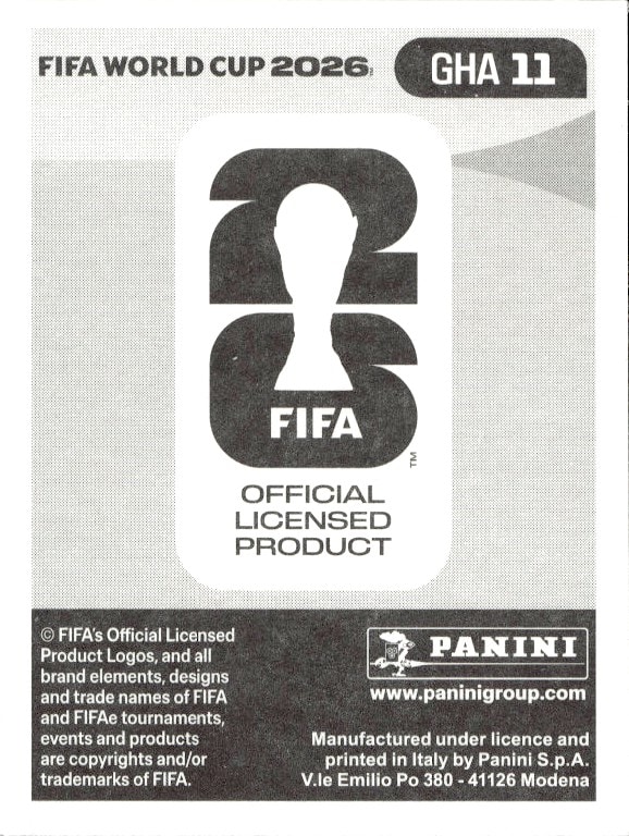 2026 Panini FIFA World Cup Salis Abdul Samed #GHA 11 soccer trading card back