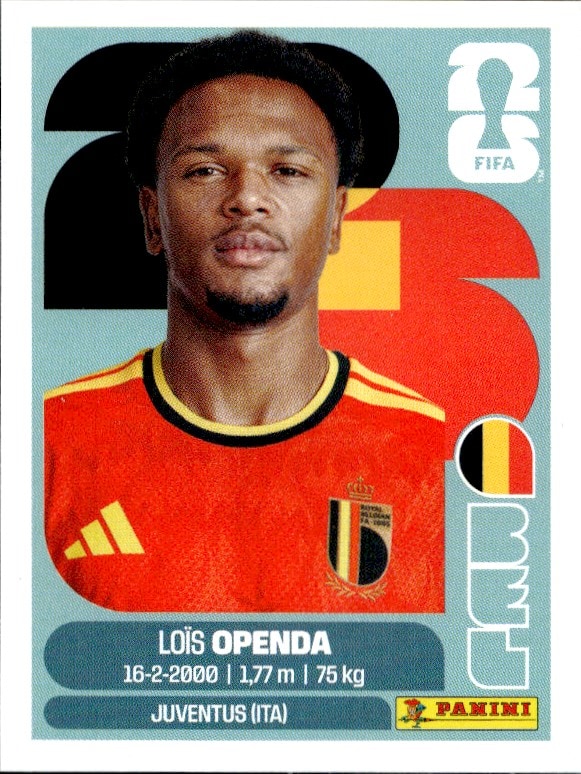 2026 Panini FIFA World Cup Loïs Openda #BEL 19 trading card