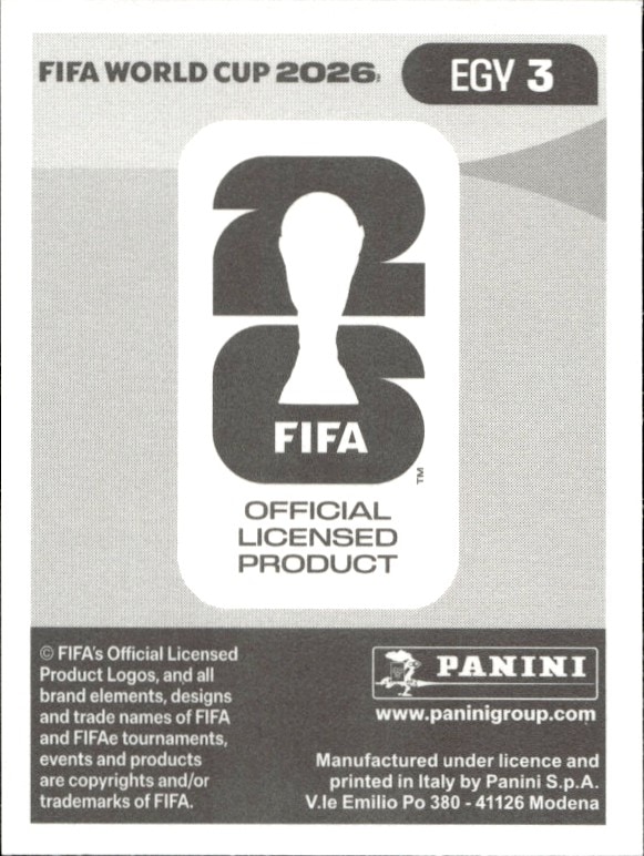 2026 Panini FIFA World Cup Mohamed Hany #EGY 3 soccer trading card back