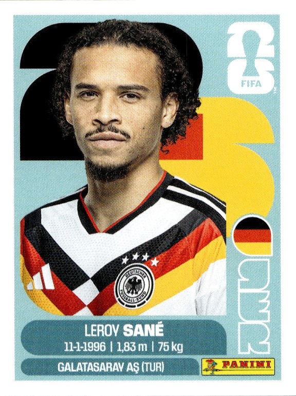 2026 Panini FIFA World Cup Leroy Sané #GER 18 trading card