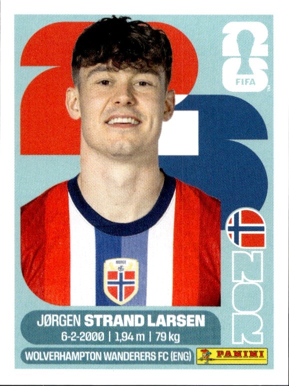 2026 Panini FIFA World Cup Jørgen Strand Larsen #NOR 18 trading card