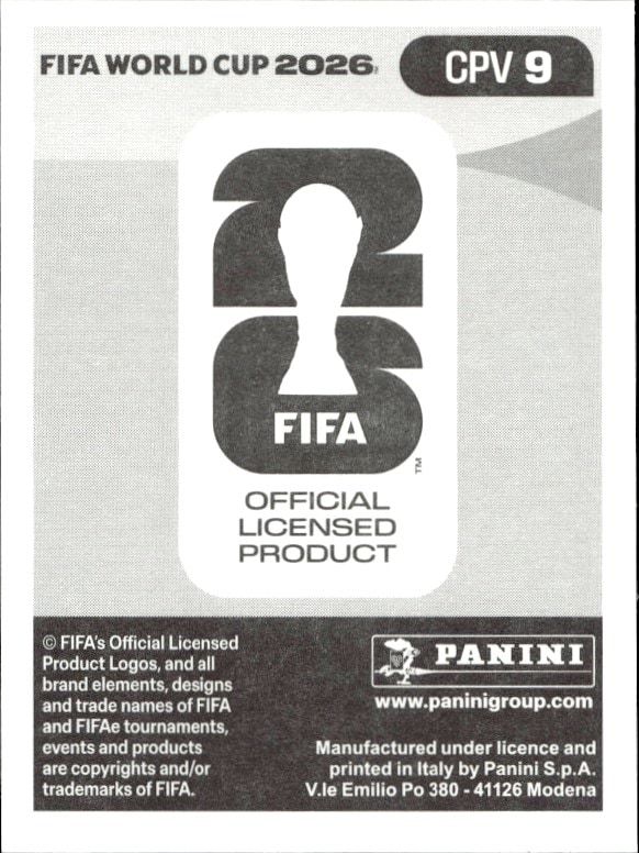 2026 Panini FIFA World Cup Vannick Semedo #CPV 9 soccer trading card back