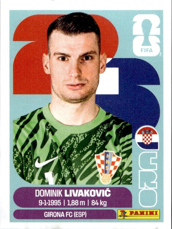 2026 Panini FIFA World Cup Dominik Livaković #CRO 2 trading card
