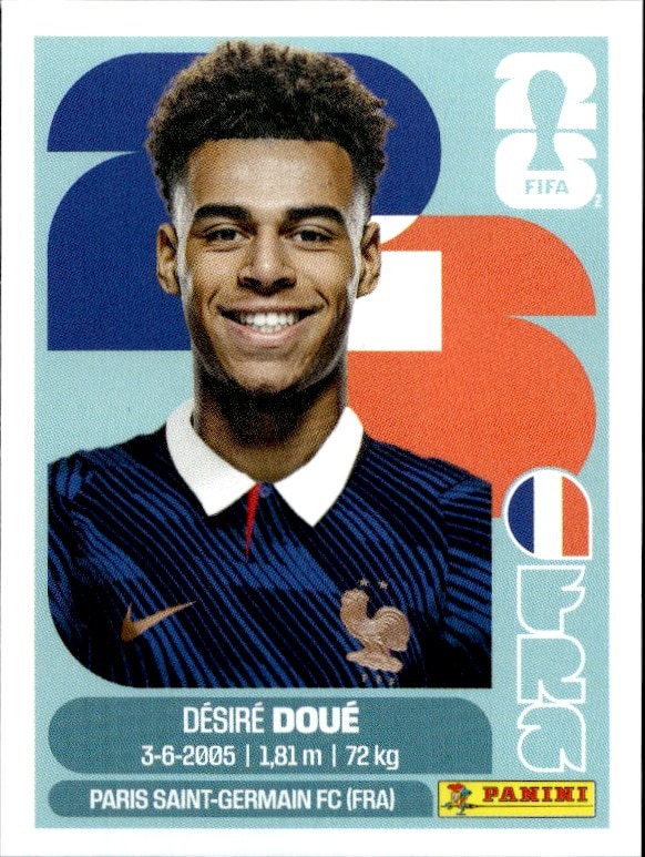 2026 Panini FIFA World Cup Désiré Doué #FRA 17 trading card