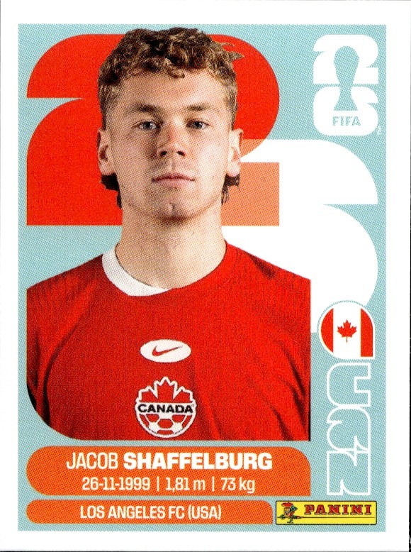 2026 Panini FIFA World Cup Jacob Shaffelburg #CAN 14 trading card