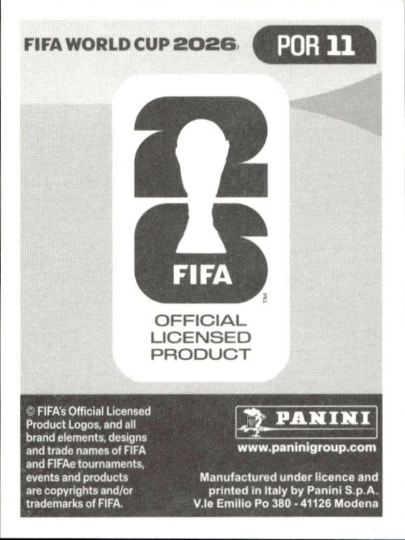 2026 Panini FIFA World Cup Rúben Neves #POR 11 soccer trading card back