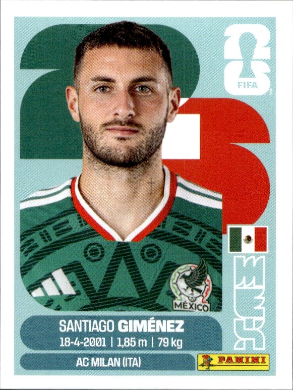 2026 Panini FIFA World Cup Santiago Giménez #MEX 16 trading card