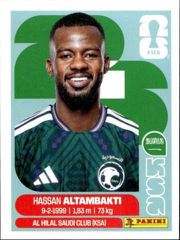 2026 Panini FIFA World Cup Hassan Altambakti #KSA 8 trading card