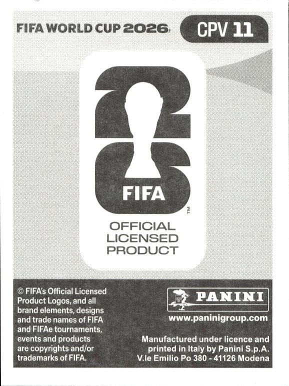 2026 Panini FIFA World Cup Patrick Andrade #CPV 11 soccer trading card back