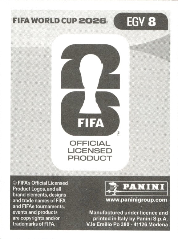 2026 Panini Fifa World Cup Hossam Abdelmaguid #EGV 8 soccer trading card back