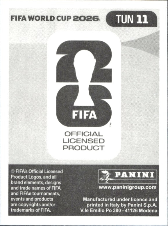 2026 Panini Fifa World Cup Ferjani Sassi #TUN 11 soccer trading card back