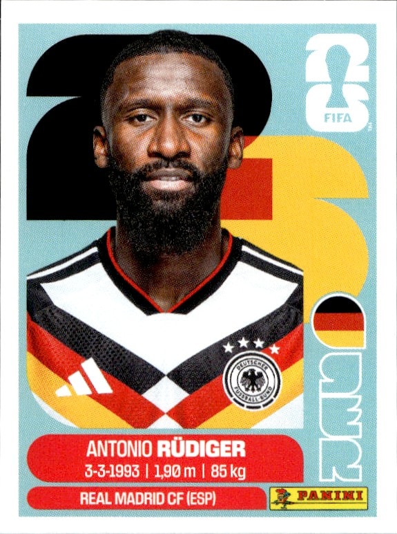 2026 Panini FIFA World Cup Antonio Rüdiger #GER 6 trading card