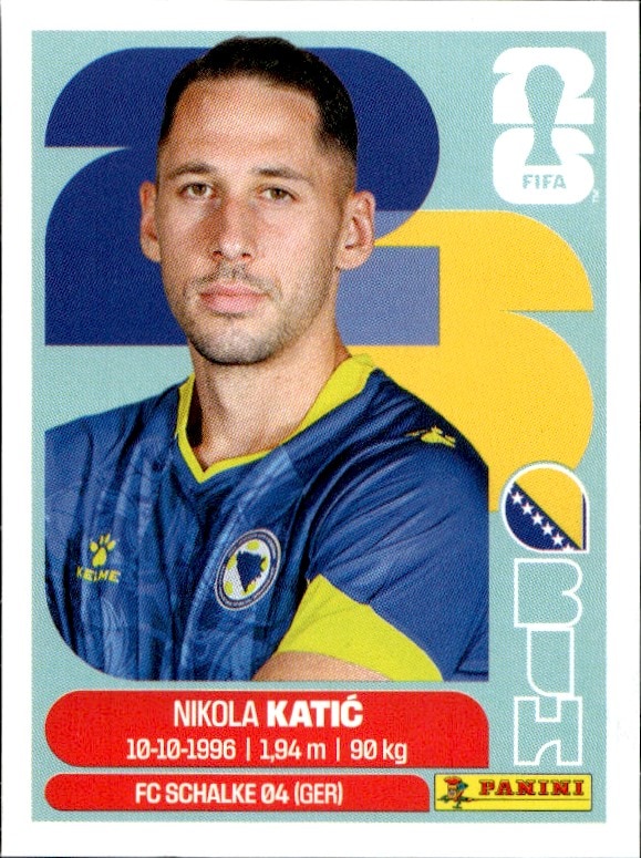 2026 Panini FIFA World Cup Nikola Katić #BIH 7 trading card