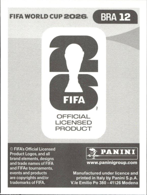 2026 Panini FIFA World Cup Luiz Henrique #BRA 12 soccer trading card back