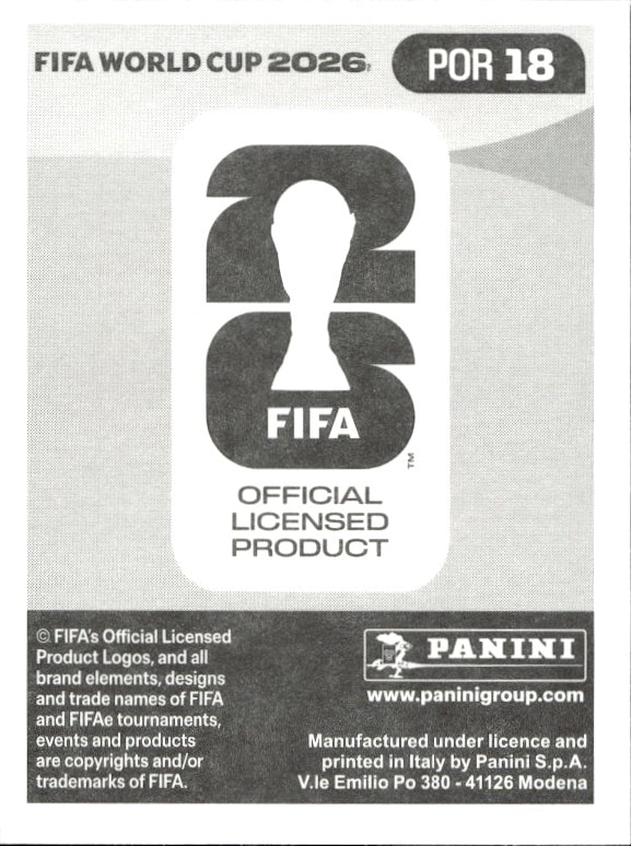2026 Panini FIFA World Cup Gonçalo Ramos #POR 18 soccer trading card back