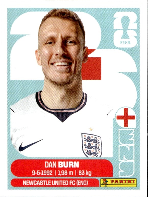 2026 Panini FIFA World Cup Dan Burn #ENG 8 trading card