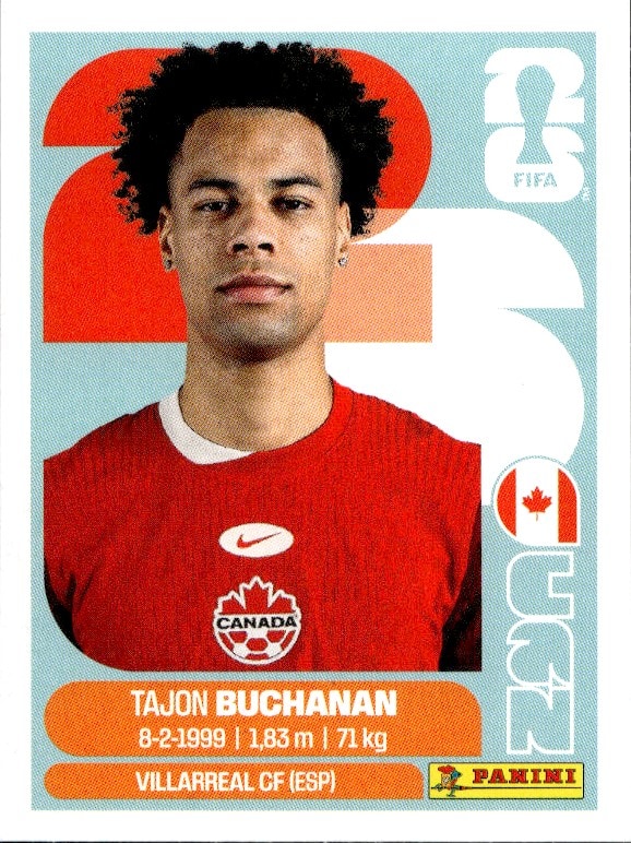 2026 Panini FIFA World Cup Tajon Buchanan #CAN 17 trading card