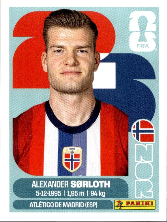 2026 Panini FIFA World Cup Alexander Sørloth #NOR 16 trading card