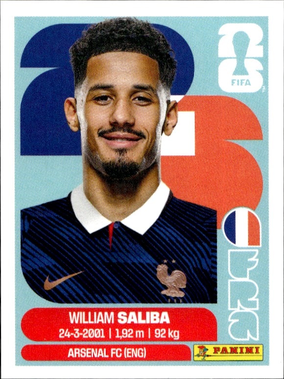 2026 Panini FIFA World Cup William Saliba #FRA 4 trading card