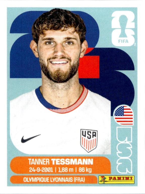 2026 Panini FIFA World Cup Tanner Tessmann #USA 9 trading card