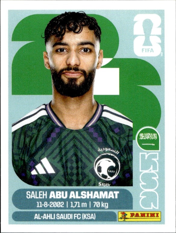 2026 Panini FIFA World Cup Saleh Abu Alshamat #KSA 14 trading card