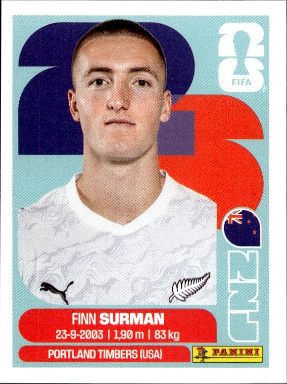 2026 Panini FIFA World Cup Finn Surman #NZL 9 trading card