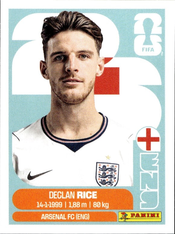 2026 Panini FIFA World Cup Declan Rice #ENG 10 trading card