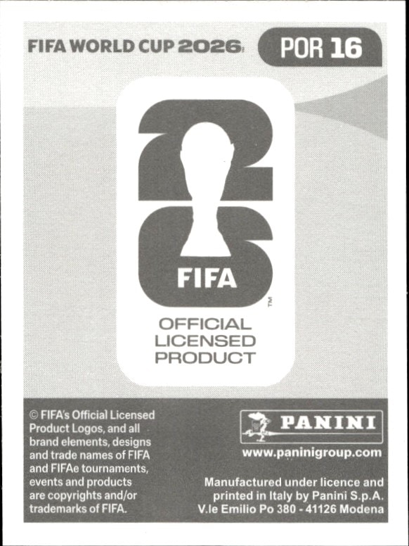 2026 Panini Fifa World Cup Francisco Trincão #POR 16 soccer trading card back