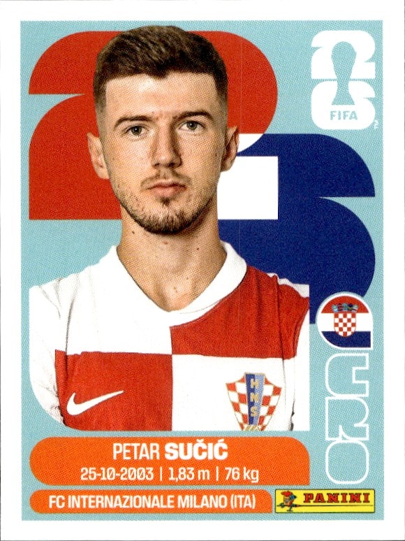 2026 Panini FIFA World Cup Petar Sučić #CRO 15 trading card