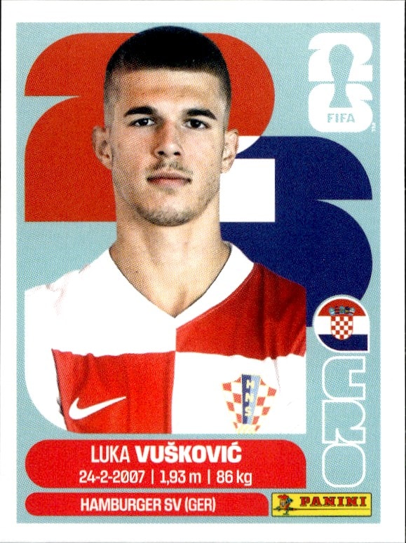 2026 Panini FIFA World Cup Luka Vušković #CRO 6 trading card