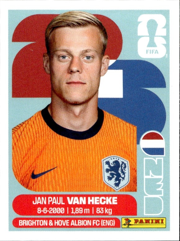 2026 Panini FIFA World Cup Jan Paul Van Hecke #NED 9 trading card