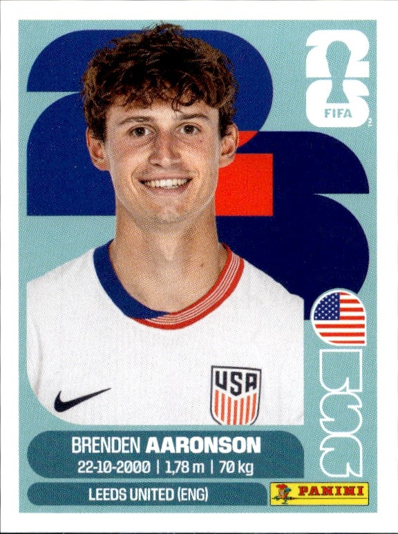 2026 Panini FIFA World Cup Brenden Aaronson #USA 17 trading card
