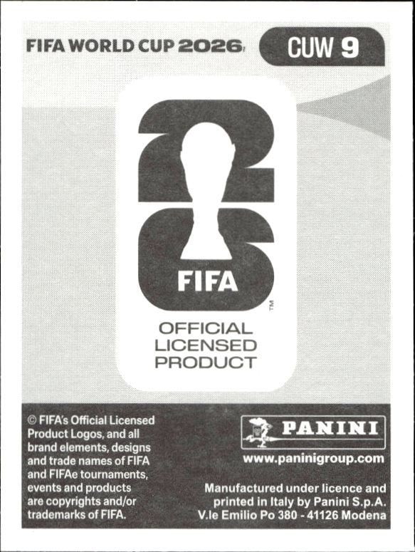2026 Panini Fifa World Cup Livano Comenencia #CUW 9 soccer trading card back