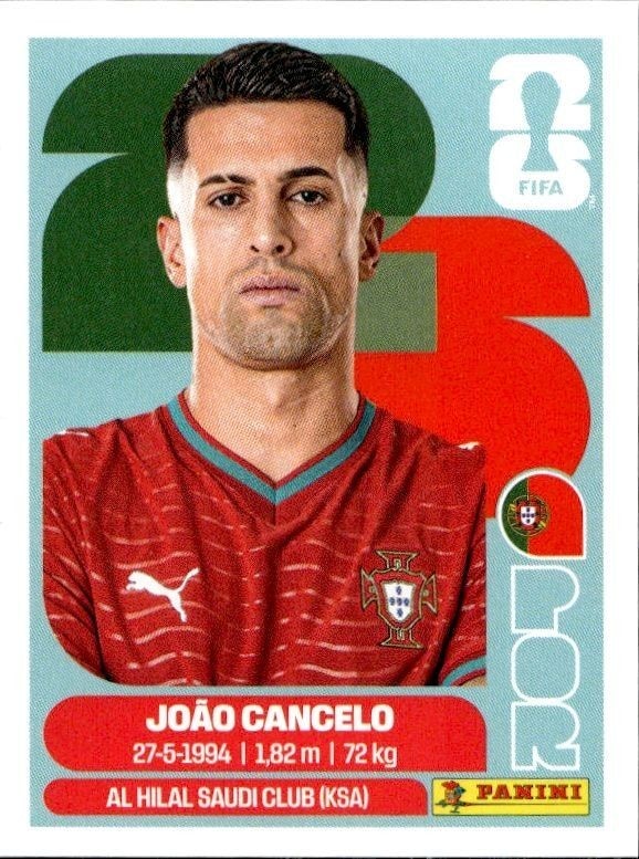 2026 Panini FIFA World Cup João Cancelo #POR 5 trading card