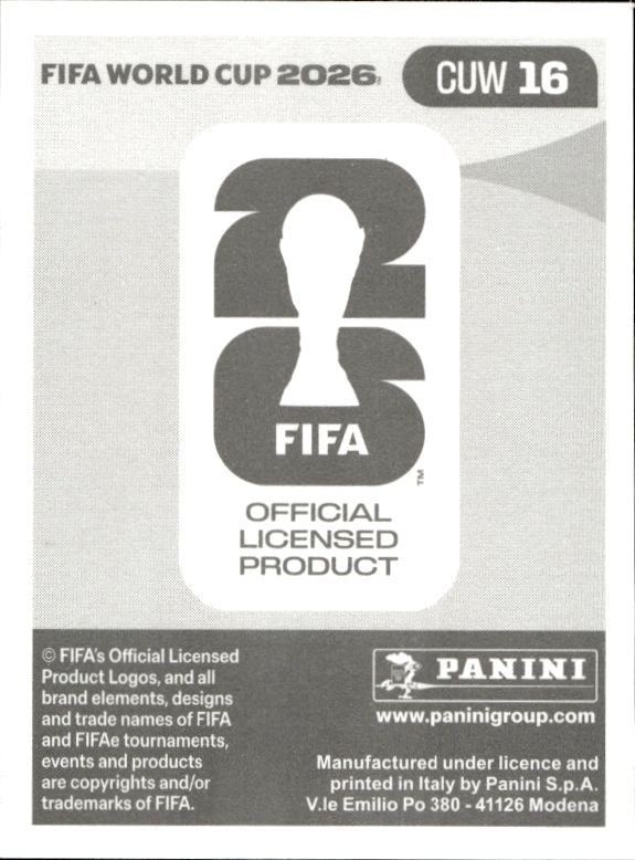 2026 Panini Fifa World Cup Jearl Margaritha #CUW 16 soccer trading card back