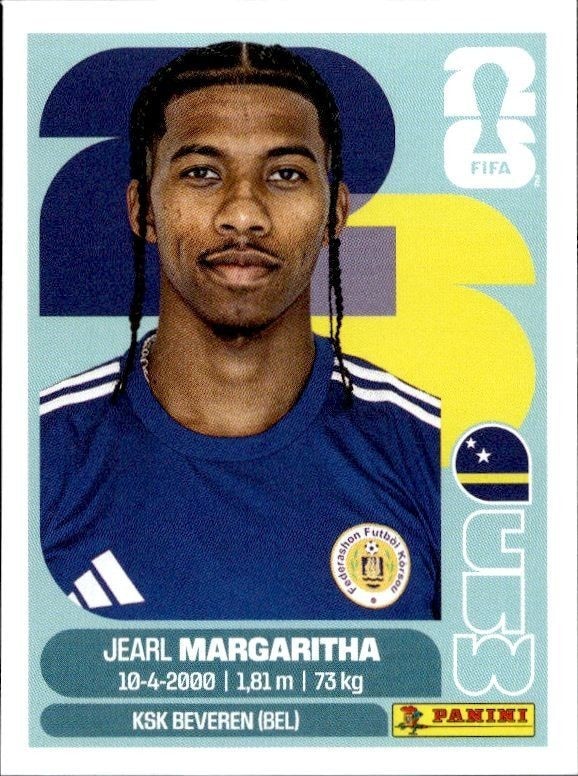 2026 Panini FIFA World Cup Jearl Margaritha #CUW 16 trading card