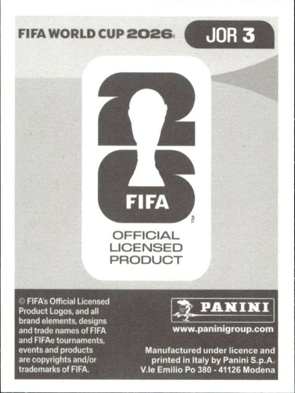 2026 Panini Fifa World Cup Ihsan Haddad #JOR 3 soccer trading card back