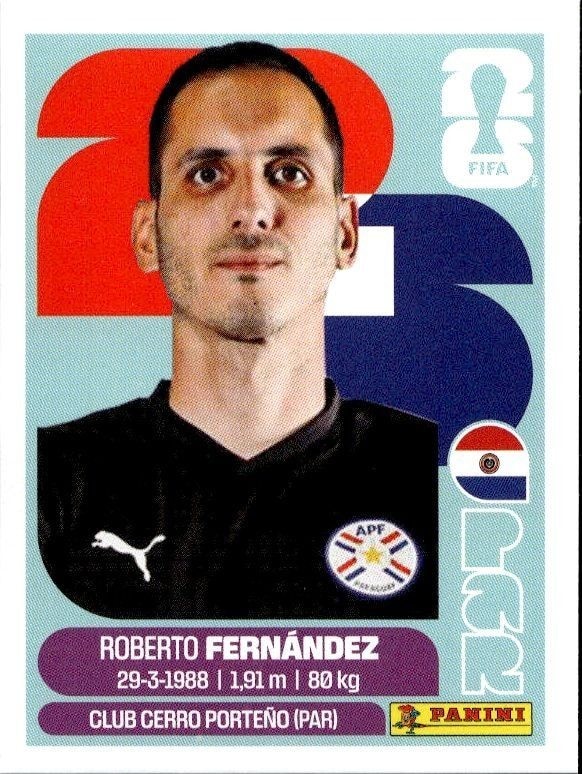 2026 Panini FIFA World Cup Roberto Fernández #PAR 2 trading card