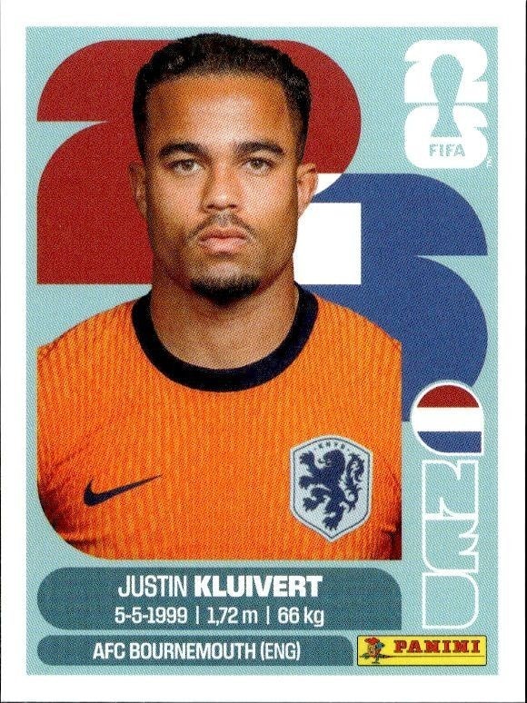 2026 Panini FIFA World Cup Justin Kluivert #NED 16 trading card