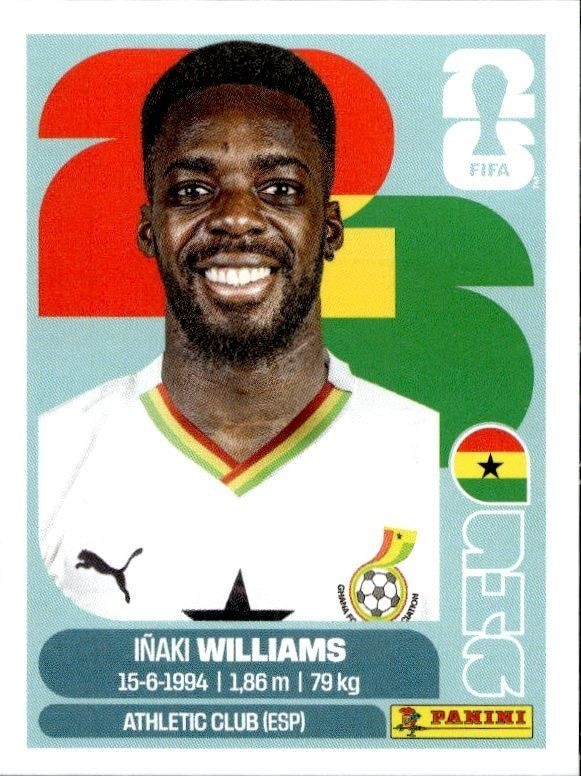 2026 Panini FIFA World Cup Iñaki Williams #GHA 15 trading card