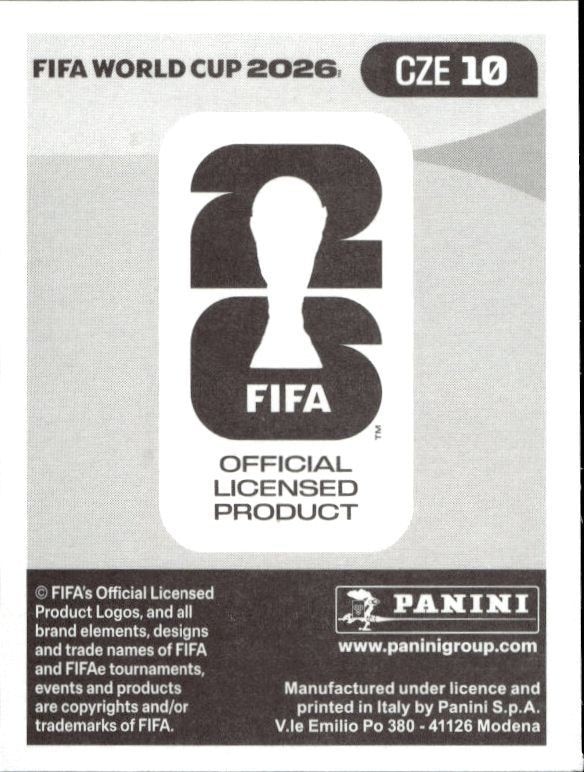 2026 Panini Fifa World Cup Lukáš Provod #CZE 10 soccer trading card back