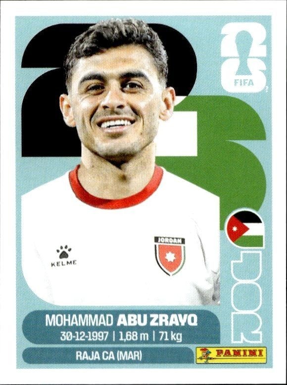 2026 Panini Fifa World Cup Mohammad Abu Zravo #JOR 19 soccer trading card front