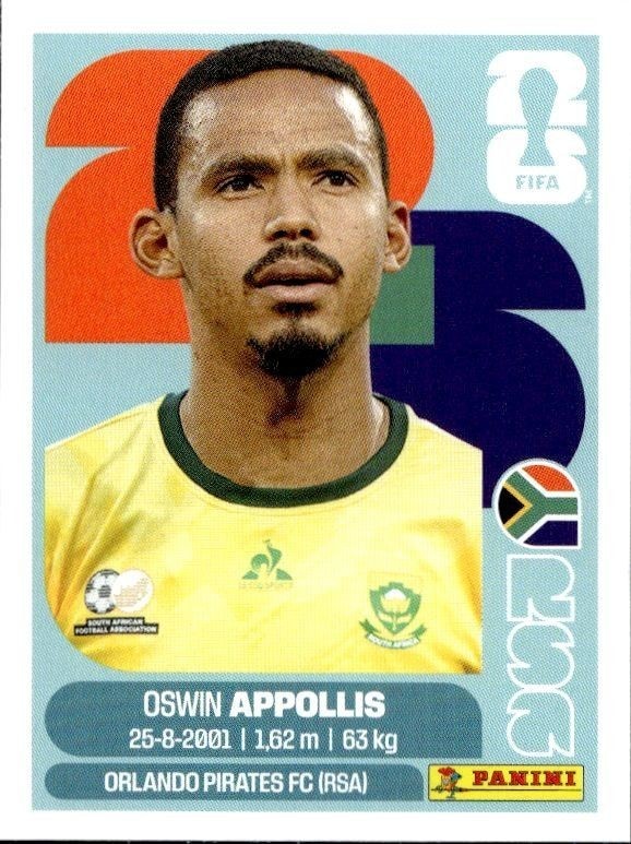 2026 Panini FIFA World Cup Oswin Appollis #RSA 20 trading card
