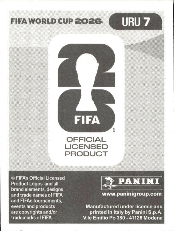 2026 Panini Fifa World Cup Mathías Olivera #URU 7 soccer trading card back