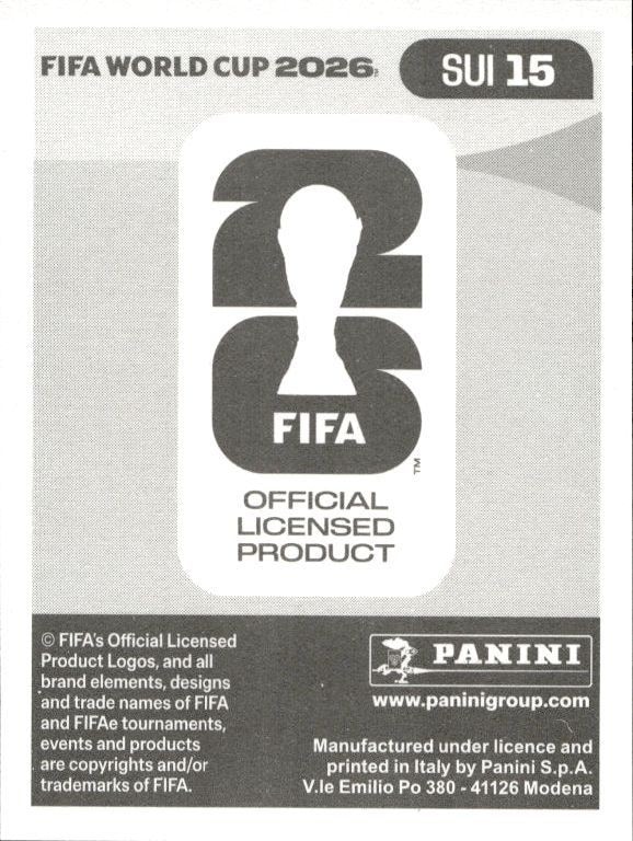 2026 Panini Fifa World Cup Johan Manzambi #SUI 15 soccer trading card back